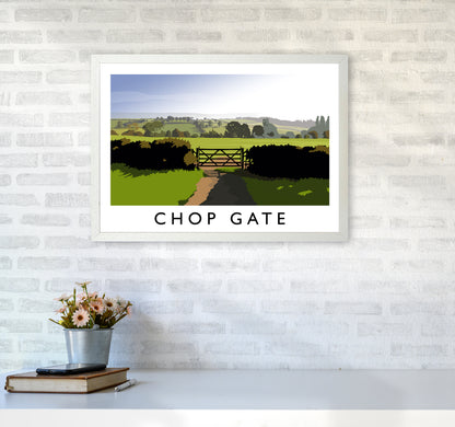 Chop Gate Travel Art Print by Richard O'Neill A2 Oak Frame