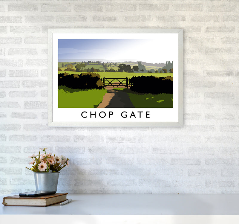 Chop Gate Travel Art Print by Richard O'Neill A2 Oak Frame