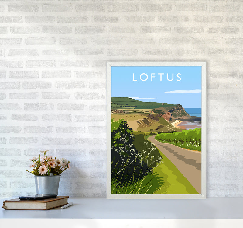 Loftus portrait Travel Art Print by Richard O'Neill A2 Oak Frame