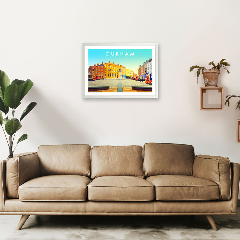 Durham 2 Travel Art Print by Richard O'Neill A2 Oak Frame
