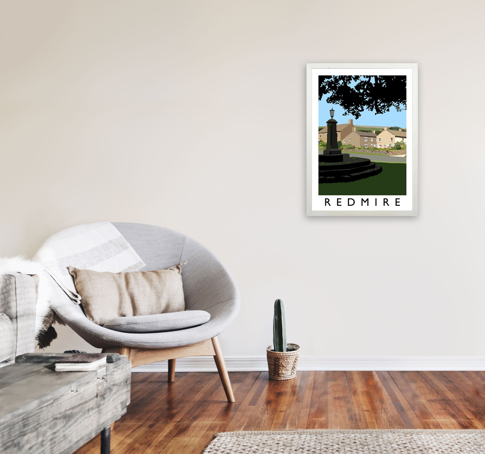 Redmire Art Print by Richard O'Neill A2 Oak Frame