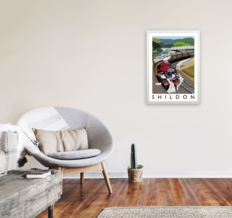 Shildon Art Print by Richard O'Neill A2 Oak Frame