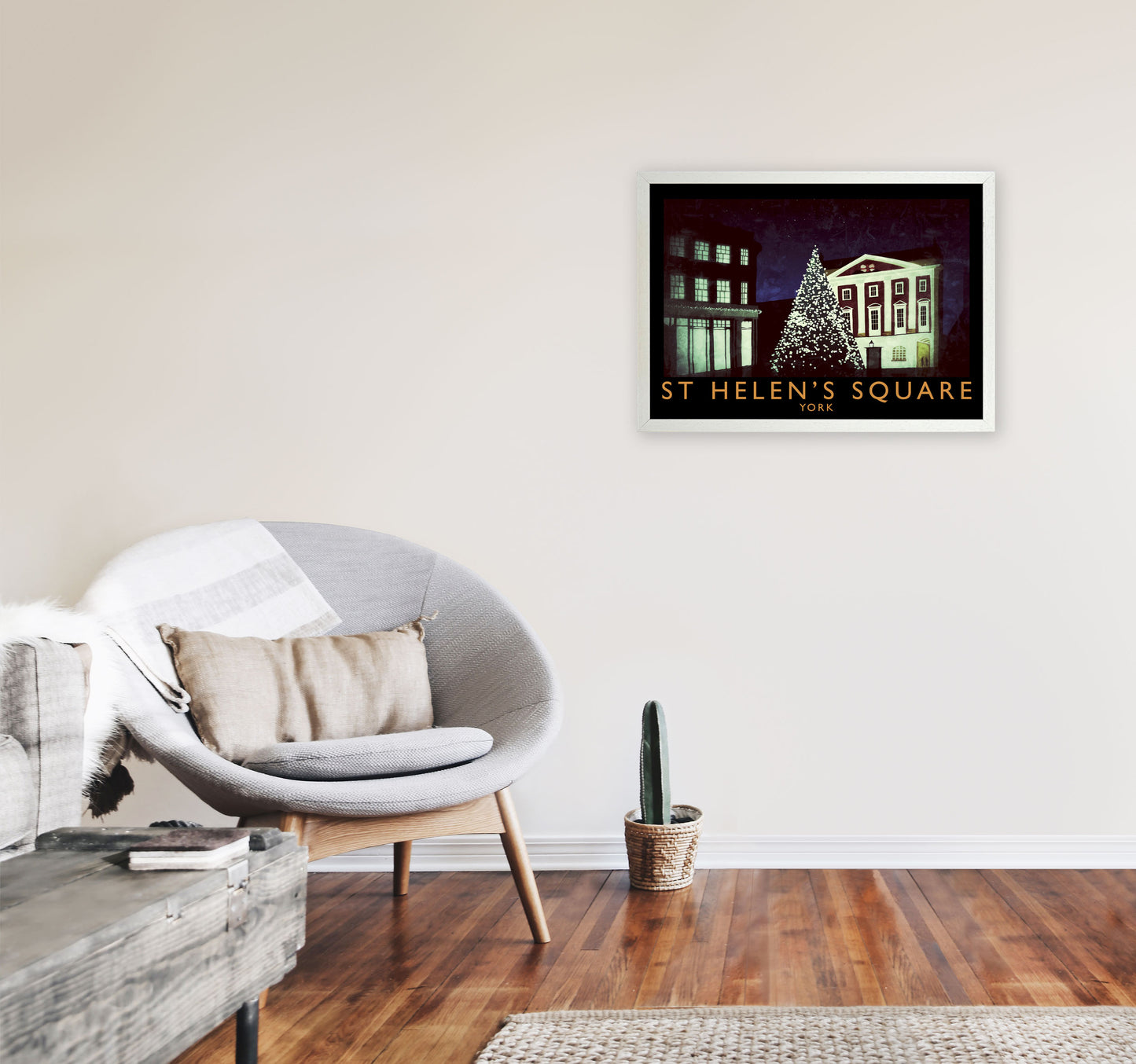 St Helen's Square Art Print by Richard O'Neill A2 Oak Frame