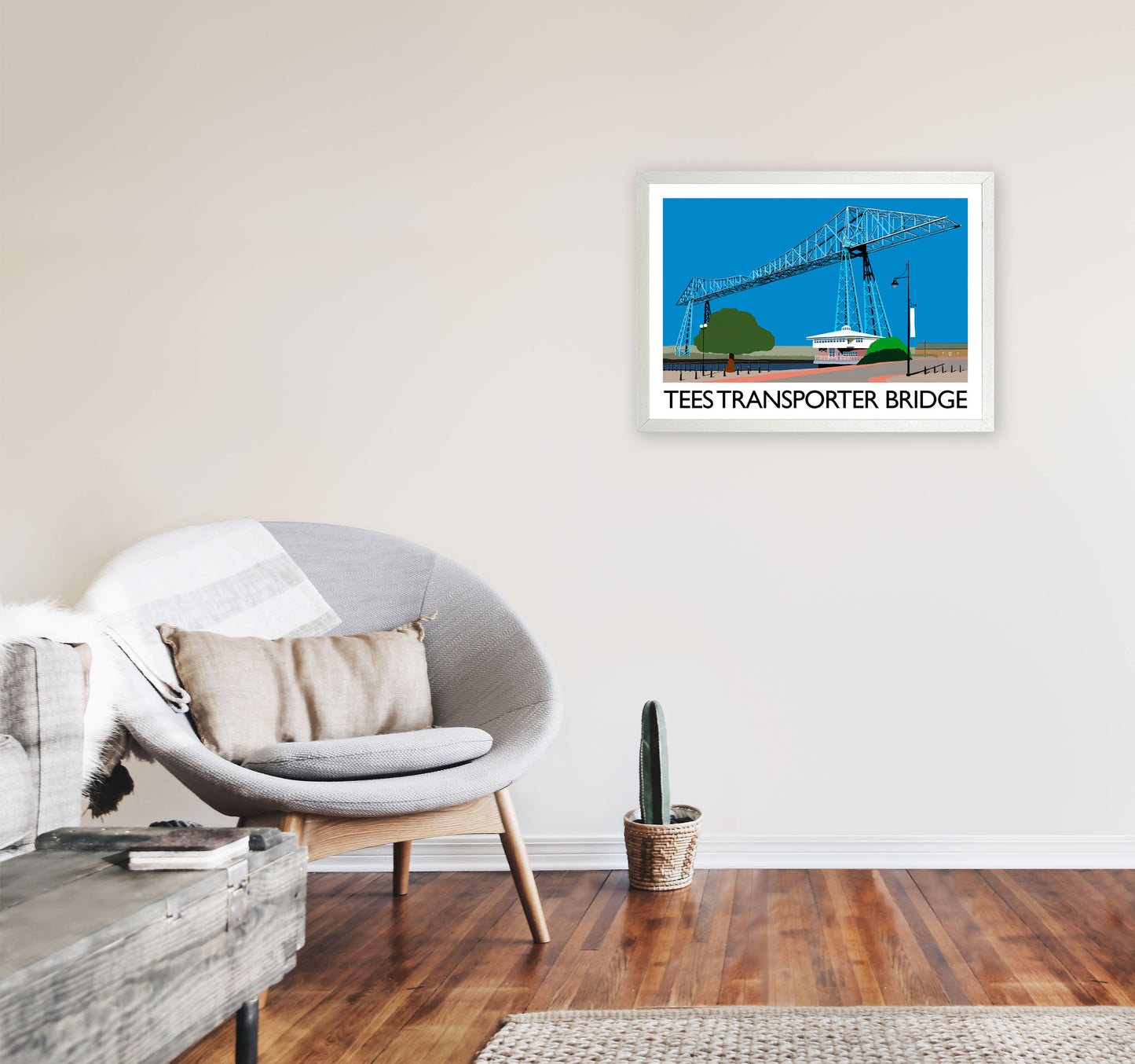 Tees Transporter Bridge by Richard O'Neill A2 Oak Frame