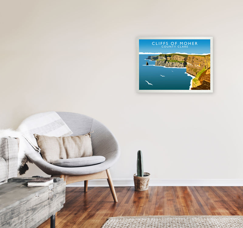 Cliffs Of Moher by Richard O'Neill A2 Oak Frame