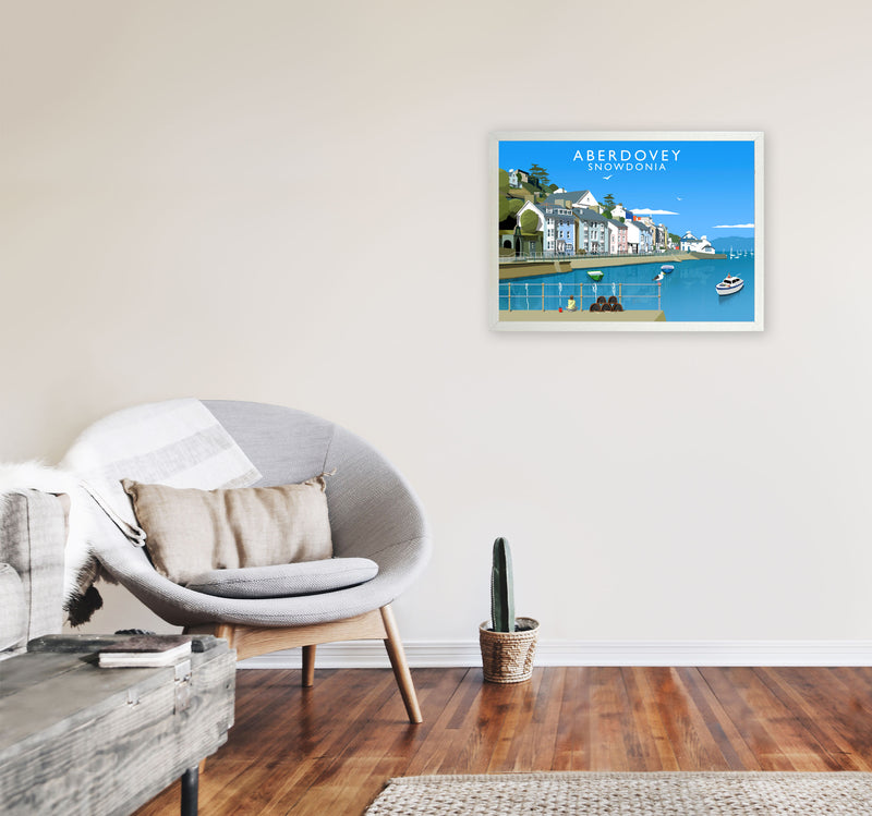 Aberdovey Snowdonia Framed Digital Art Print by Richard O'Neill A2 Oak Frame