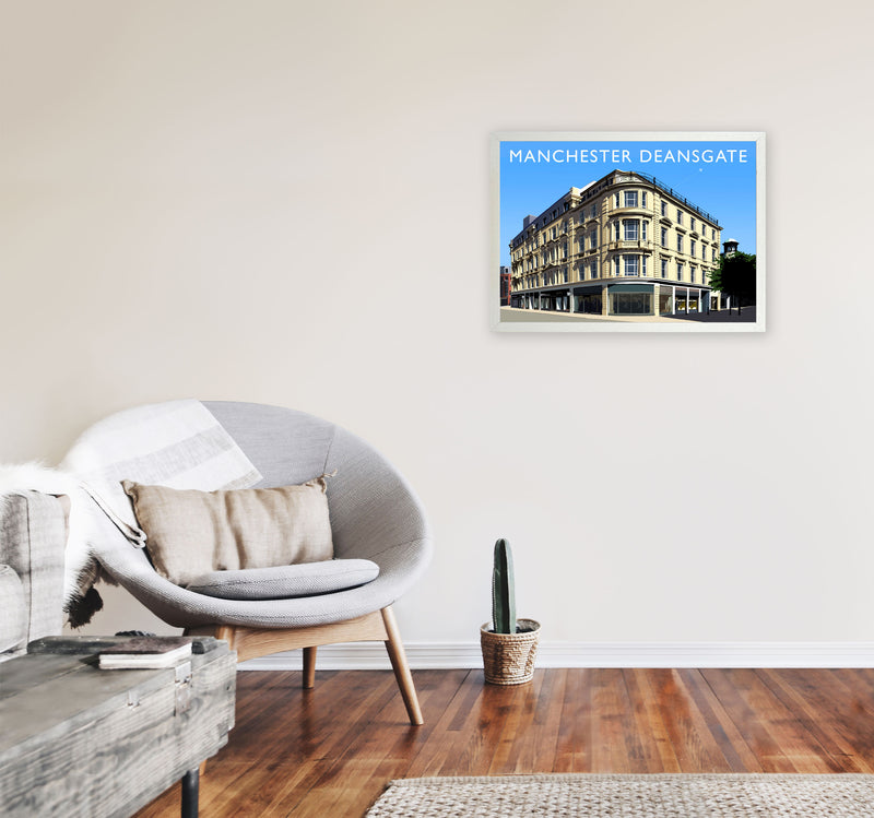 Manchester Deansgate (Landscape) by Richard O'Neill A2 Oak Frame