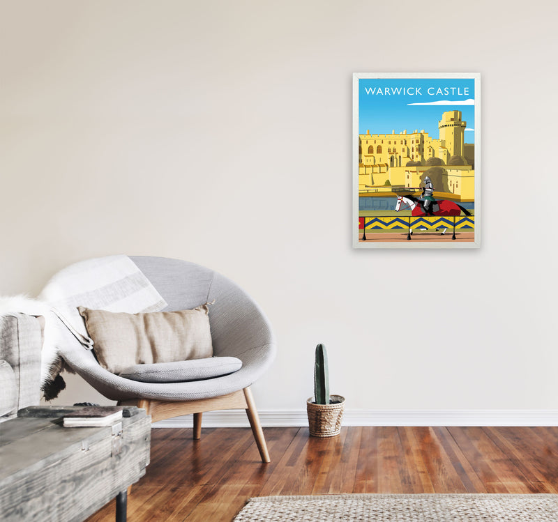 Warwick Castle Portrait by Richard O'Neill A2 Oak Frame