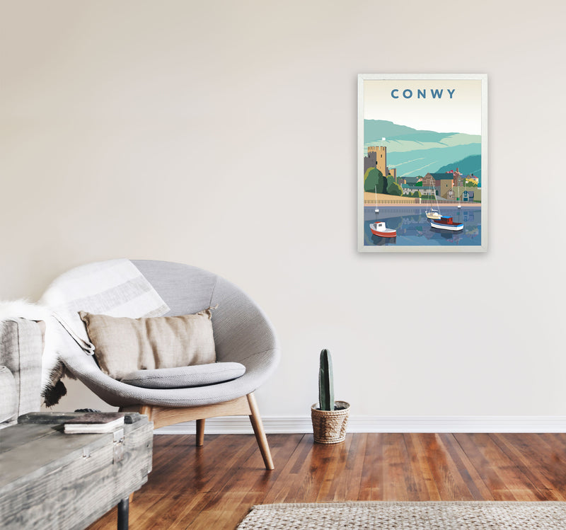 Conwy Art Print by Richard O'Neill A2 Oak Frame