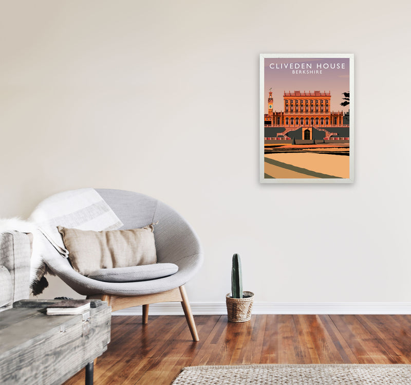 Cliveden House Portrait by Richard O'Neill A2 Oak Frame