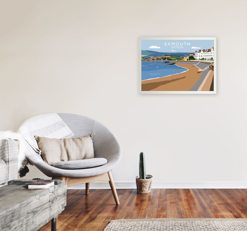 Exmouth Devon Art Print by Richard O'Neill A2 Oak Frame