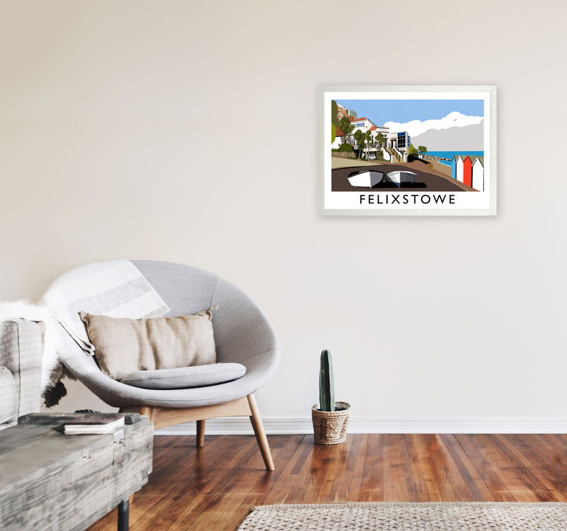 Felixstowe Framed Digital Art Print by Richard O'Neill A2 Oak Frame