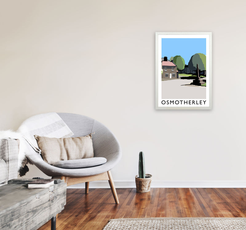 Osmotherley Travel Art Print by Richard O'Neill, Framed Wall Art A2 Oak Frame