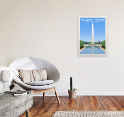 Washington Monument Washington DC Travel Art Print by Richard O'Neill A2 Oak Frame