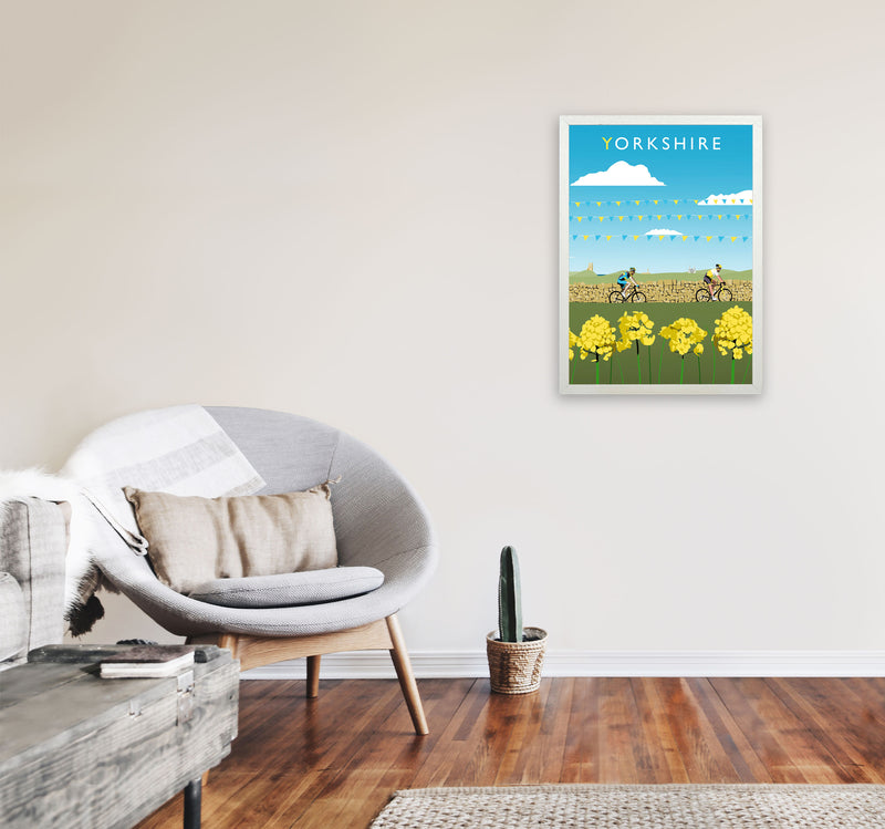 Yorkshire Framed Digital Art Print by Richard O'Neill A2 Oak Frame
