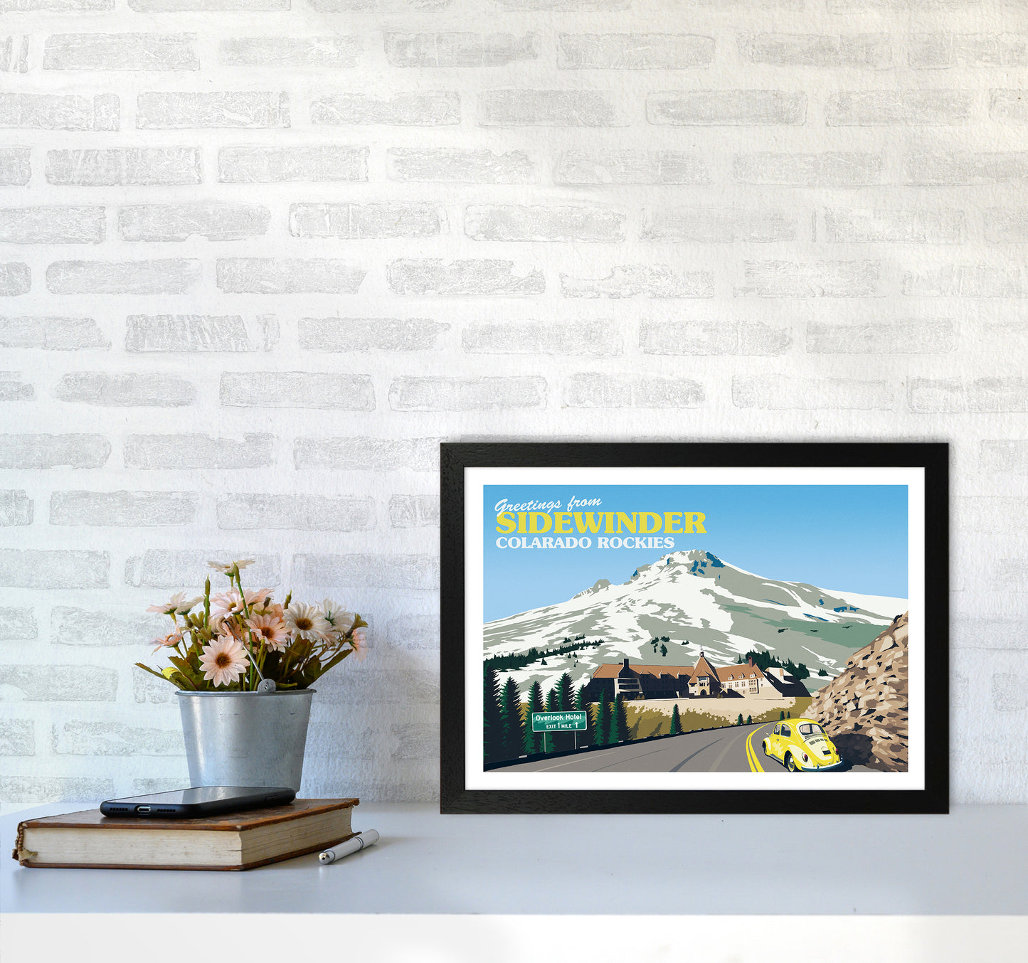 Overlook Hotel Art Print by Richard O'Neill A3 White Frame