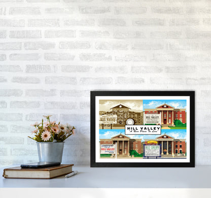 Hill Valley - A Nice Place To Live Art Print by Richard O'Neill A3 White Frame