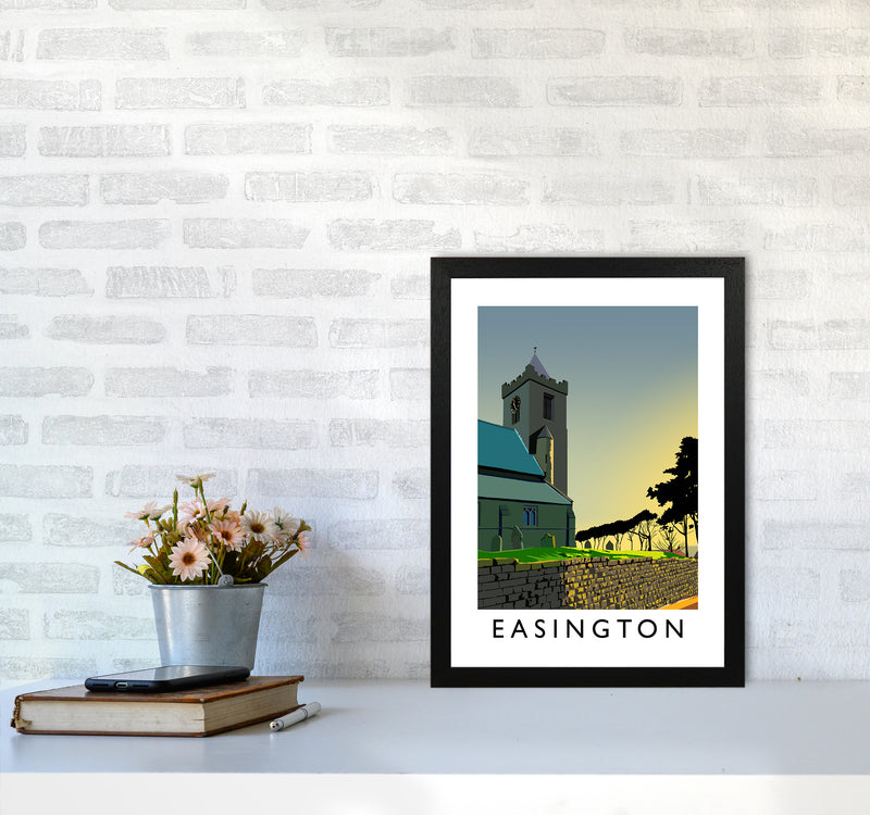Easington Portrait Art Print by Richard O'Neill A3 White Frame