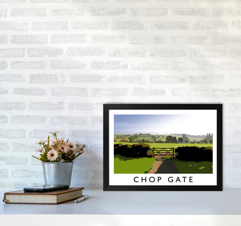 Chop Gate Travel Art Print by Richard O'Neill A3 White Frame