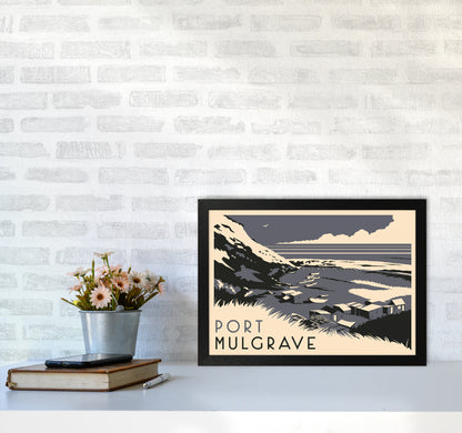 Port Mulgrave Travel Art Print by Richard O'Neill A3 White Frame