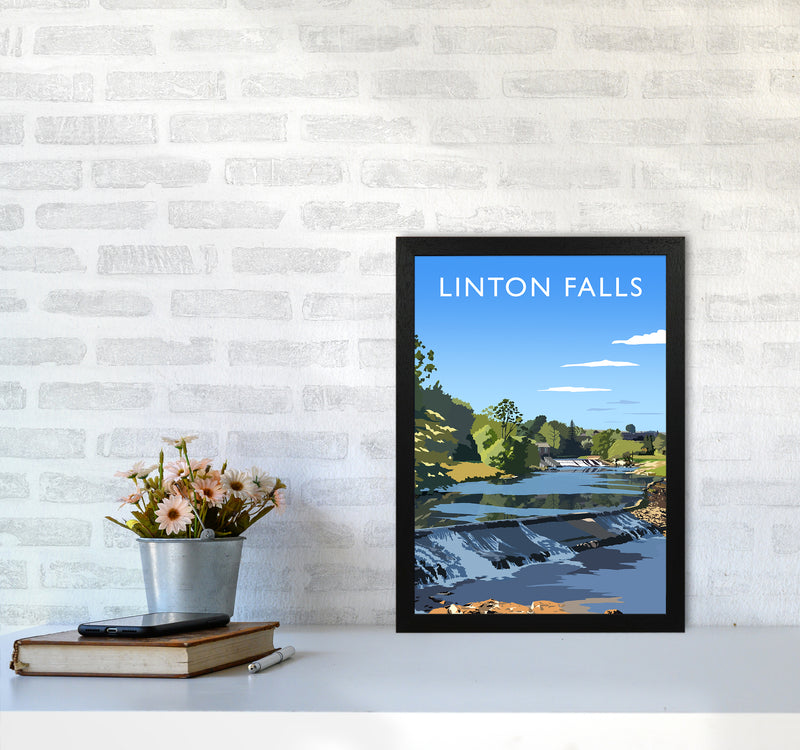 Linton Falls portrait Travel Art Print by Richard O'Neill A3 White Frame