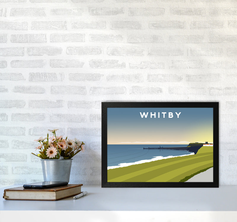 Whitby 5 Travel Art Print by Richard O'Neill A3 White Frame