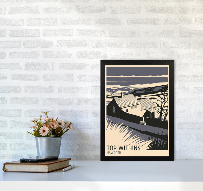 Top Withins portrait Travel Art Print by Richard O'Neill A3 White Frame