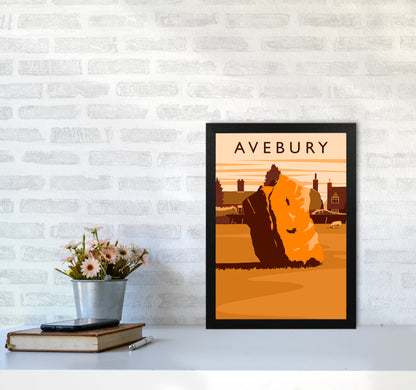 Avebury portrait Travel Art Print by Richard O'Neill A3 White Frame