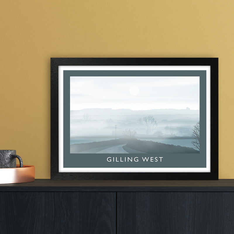 Gilling West (Winter) Travel Art Print by Richard O'Neill A3 White Frame