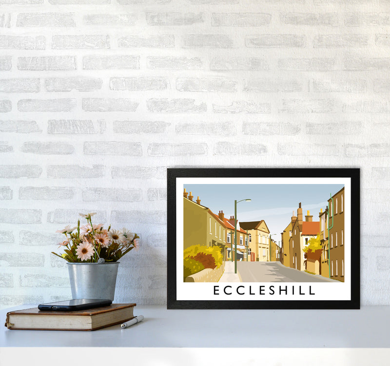 Eccleshill Travel Art Print by Richard O'Neill A3 White Frame