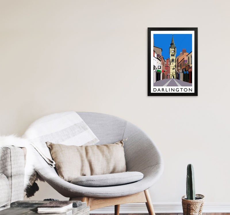 Darlington Art Print by Richard O'Neill A3 White Frame