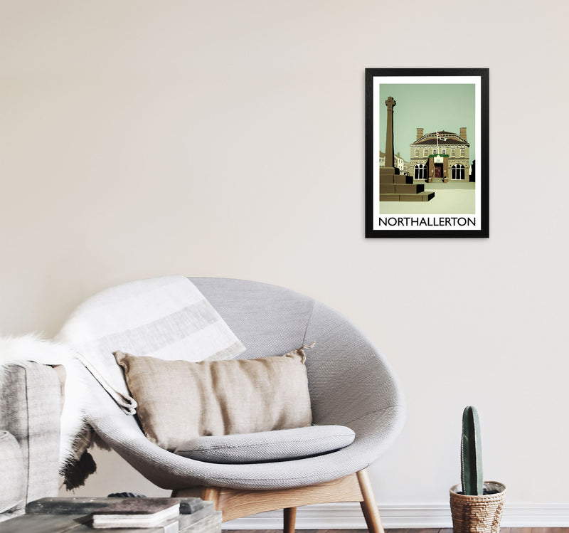 Northallerton Art Print by Richard O'Neill A3 White Frame