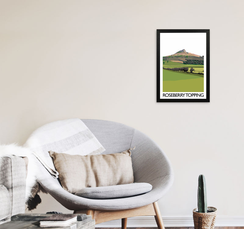 Roseberry Topping Art Print by Richard O'Neill A3 White Frame