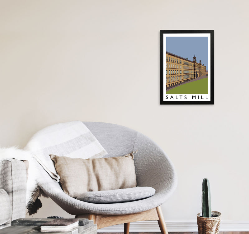 Salts Mill Art Print by Richard O'Neill A3 White Frame