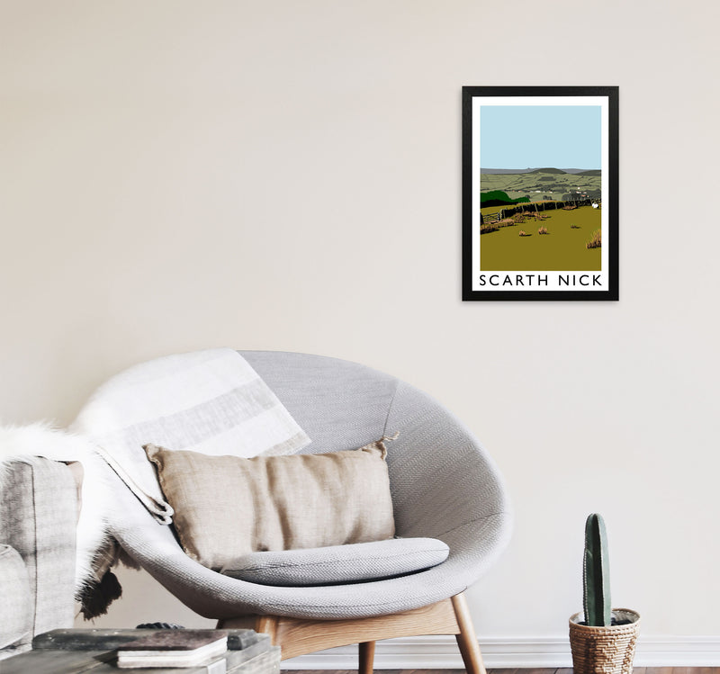 Scarth Nick Art Print by Richard O'Neill A3 White Frame