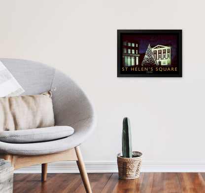 St Helen's Square Art Print by Richard O'Neill A3 White Frame