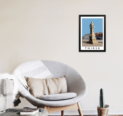 Thirsk by Richard O'Neill Yorkshire Art Print, Vintage Travel Poster A3 White Frame