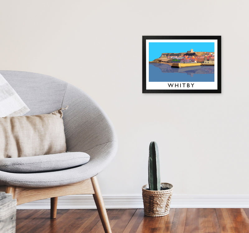 Whitby Framed Digital Art Print by Richard O'Neill A3 White Frame
