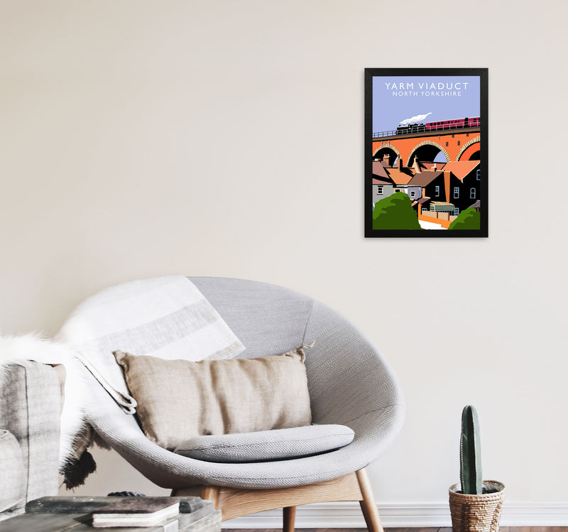 Yarm Viaduct by Richard O'Neill A3 White Frame