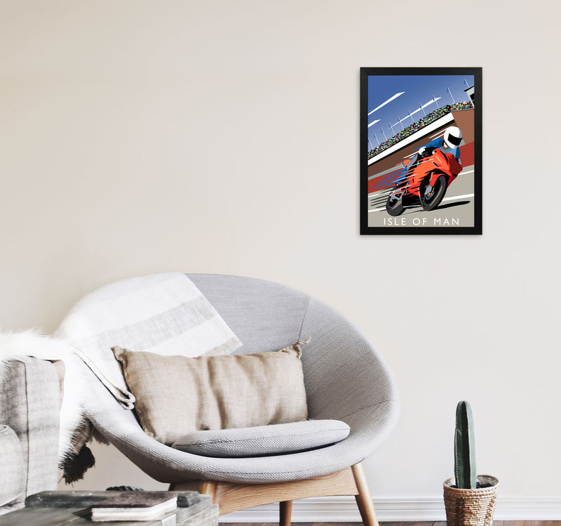 Isle Of Man by Richard O'Neill A3 White Frame
