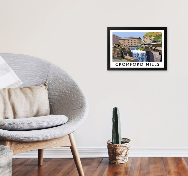 Cromford Mills by Richard O'Neill A3 White Frame