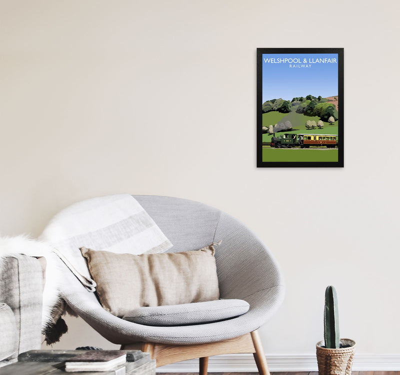 Welshpool & Llanfair by Richard O'Neill A3 White Frame