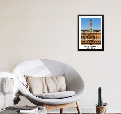 Oxo Tower by Richard O'Neill A3 White Frame