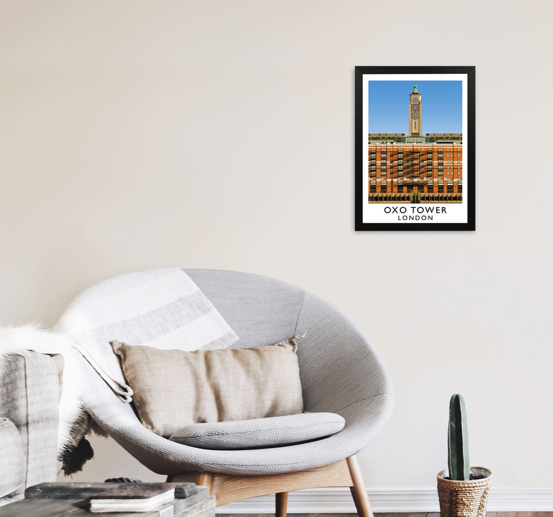 Oxo Tower by Richard O'Neill A3 White Frame