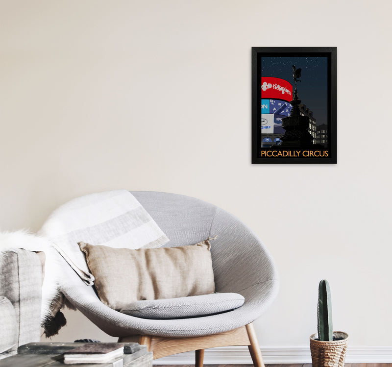 Piccadilly Circus by Richard O'Neill A3 White Frame
