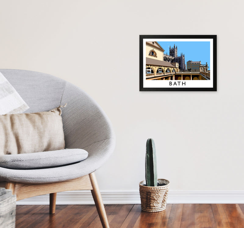 Bath by Richard O'Neill A3 White Frame