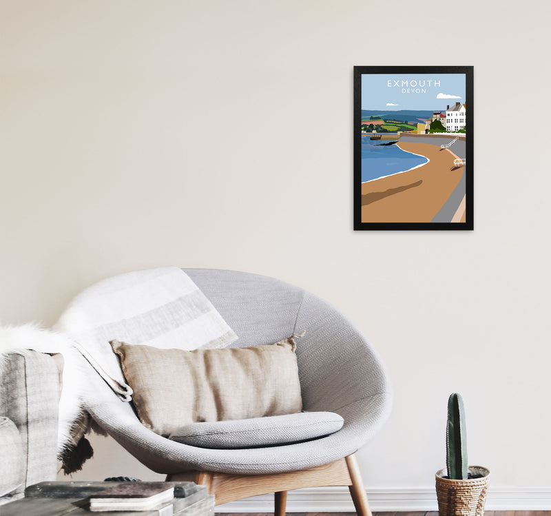 Exmouth Devon Art Print by Richard O'Neill A3 White Frame