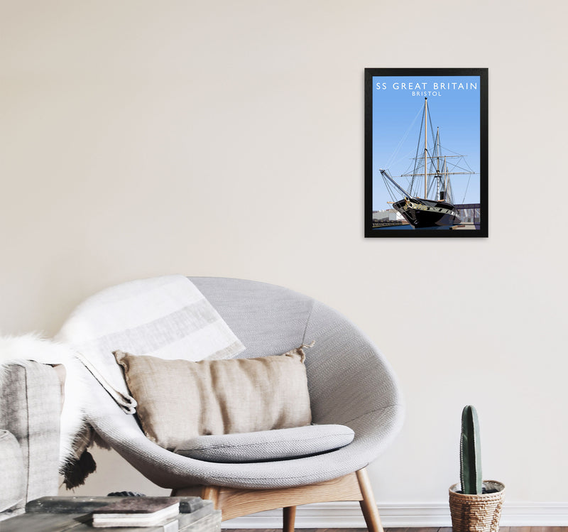 SS Great Britain Bristol Art Print by Richard O'Neill A3 White Frame