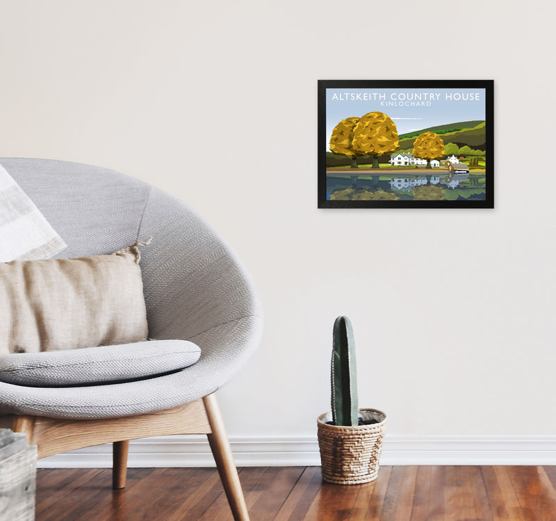 Altskeith Country House (Landscape) by Richard O'Neill A3 White Frame