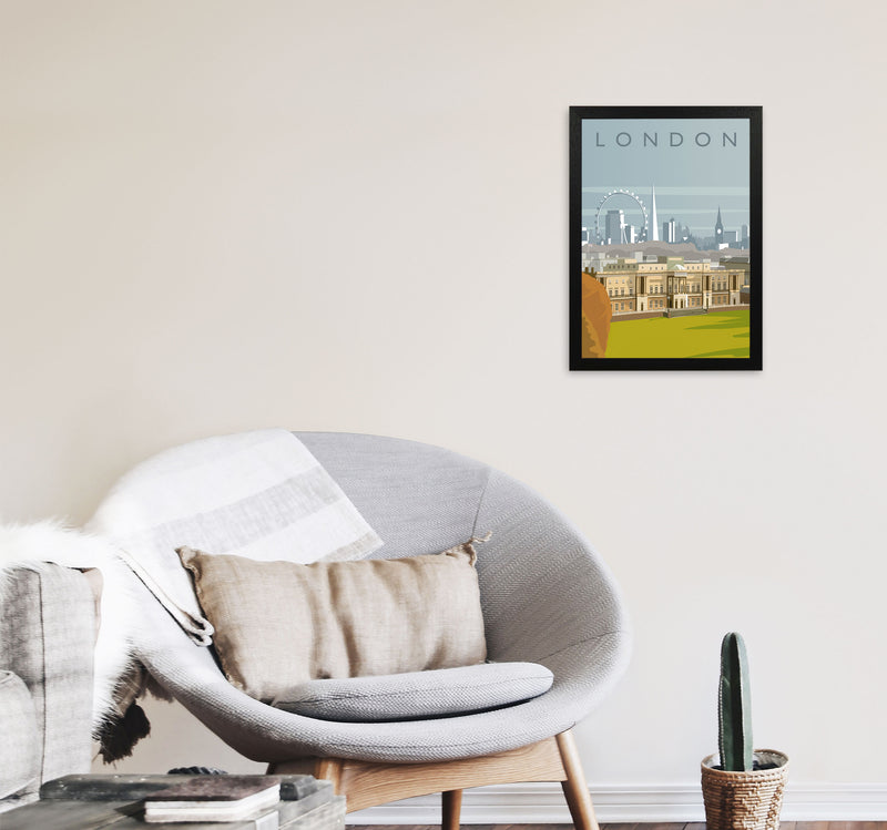 London (Portrait) by Richard O'Neill A3 White Frame